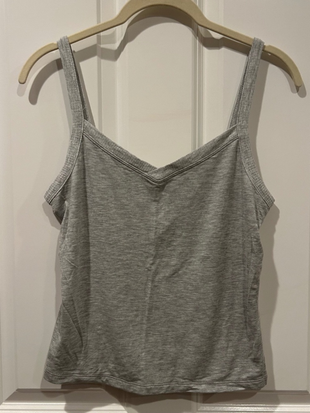 OFFLINE by Aerie Gray V Neck Tank Top Size Medium